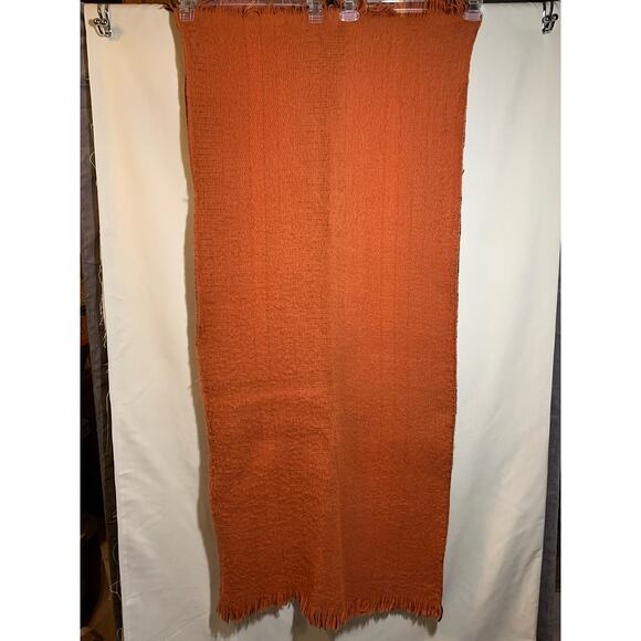 Vintage Handmade Orange and Brown Ruana - Made in Colombia - Picture 8 of 9